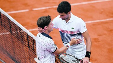 Novak Djokovic la sudó