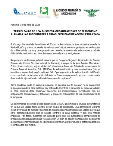 La situación jurídica de Epasa