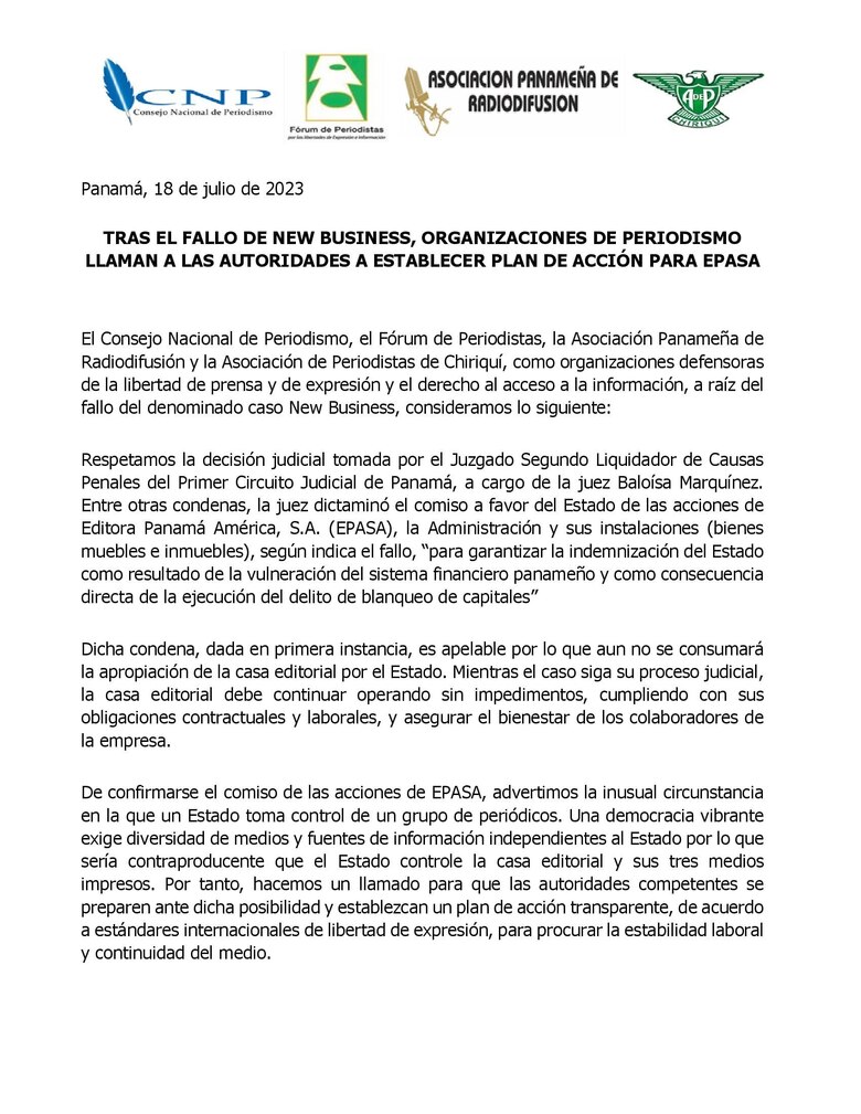 La situación jurídica de Epasa