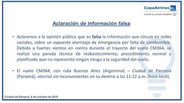 Avión de Copa realiza parada técnica en Cali debido a los fuertes vientos en contra