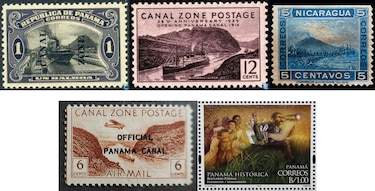 El Canal de Panamá en estampillas