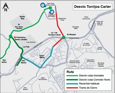 Conozca los desvíos en las rutas del Metro Bus por los desfiles patrios