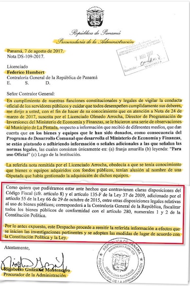 Piden a contralor Humbert investigar uso de bienes públicos