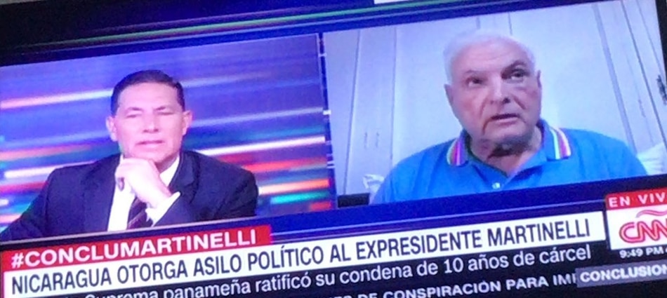 Martinelli habla desde la embajada de Nicaragua a CNN: alega que las denuncias en su contra son ‘inventadas’