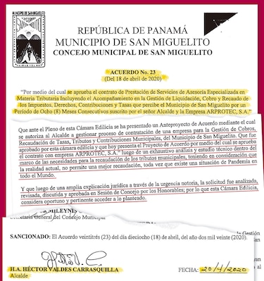 Alcalde pagará $800 mil a empresa por cobrar impuestos en ocho meses