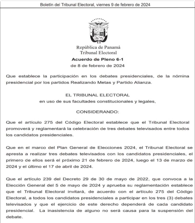 Debates presidenciales: Mulino reemplazará a Martinelli