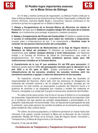 Con una mayoría de consensos se termina de discutir el punto educativo en la mesa de diálogo nacional