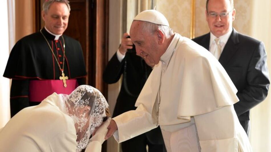 Papa recibe a los príncipes de Mónaco