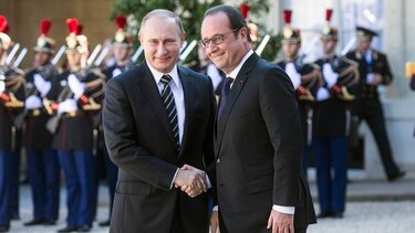Vladimir Putin y Francois Hollande buscan opciones a la guerra en Siria