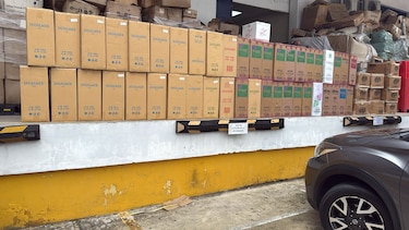 Retienen otro vehículo con cigarrillos de presunto contrabando; la mercancía está valorada en $120 mil