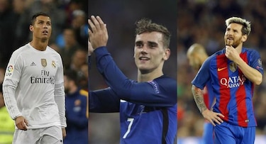 Cristiano Ronaldo, Griezmann y Messi, finalistas para premio de mejor jugador