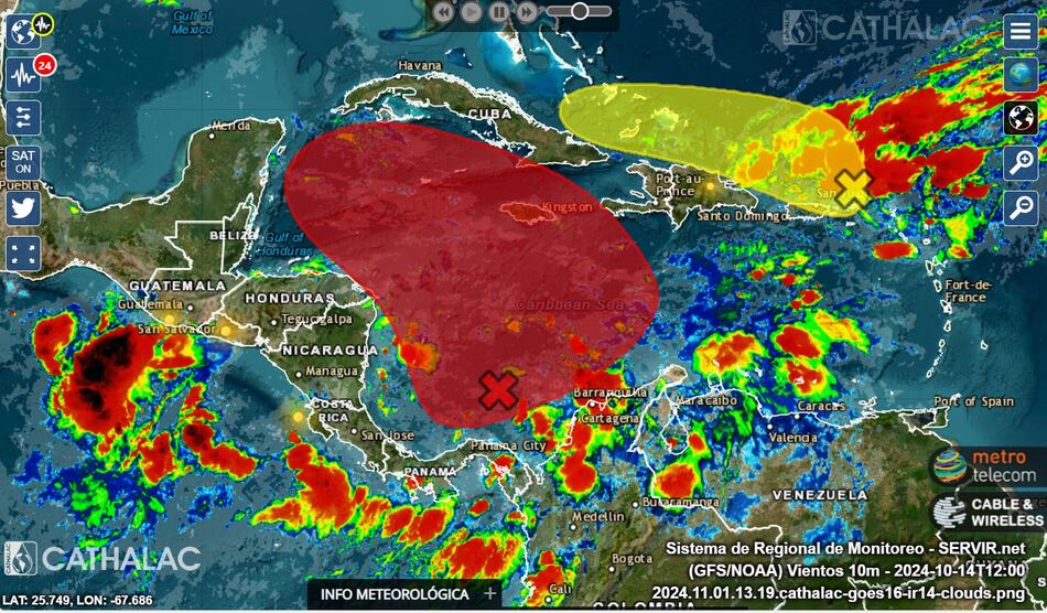 Autoridades monitorean un disturbio tropical que amenaza con convertirse en ciclón
