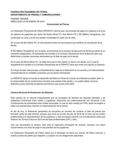 Gremio de futbolistas mantiene su posición de ir a huelga