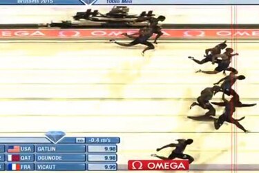 Gatlin gana los 100 metros en Bruselas con 9.98 segundos