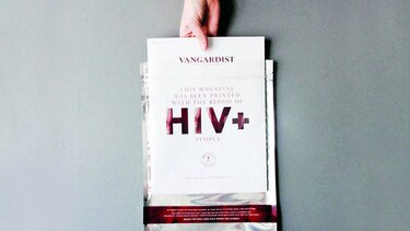 Imprimen revista con sangre VIH+
