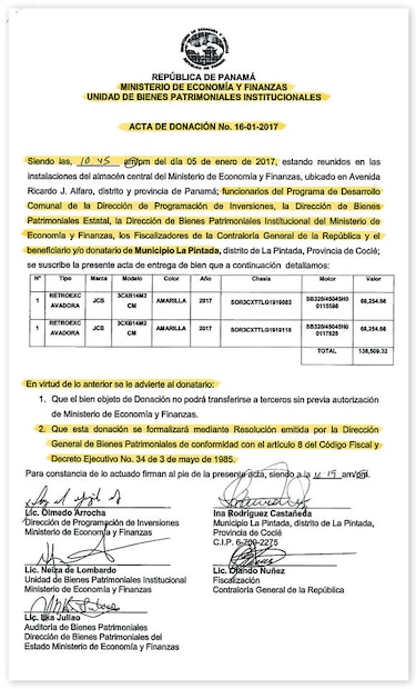 Donación al Municipio de La Pintada favorece a diputada Dana Castañeda