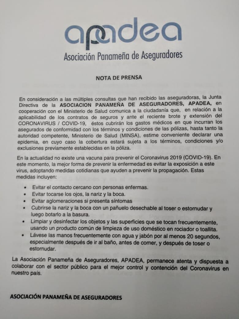 Aseguradoras temen pérdida de seguridad jurídica con anteproyecto de ley sobre coronavirus 