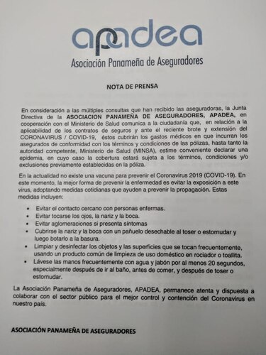 Aseguradoras temen pérdida de seguridad jurídica con anteproyecto de ley sobre coronavirus