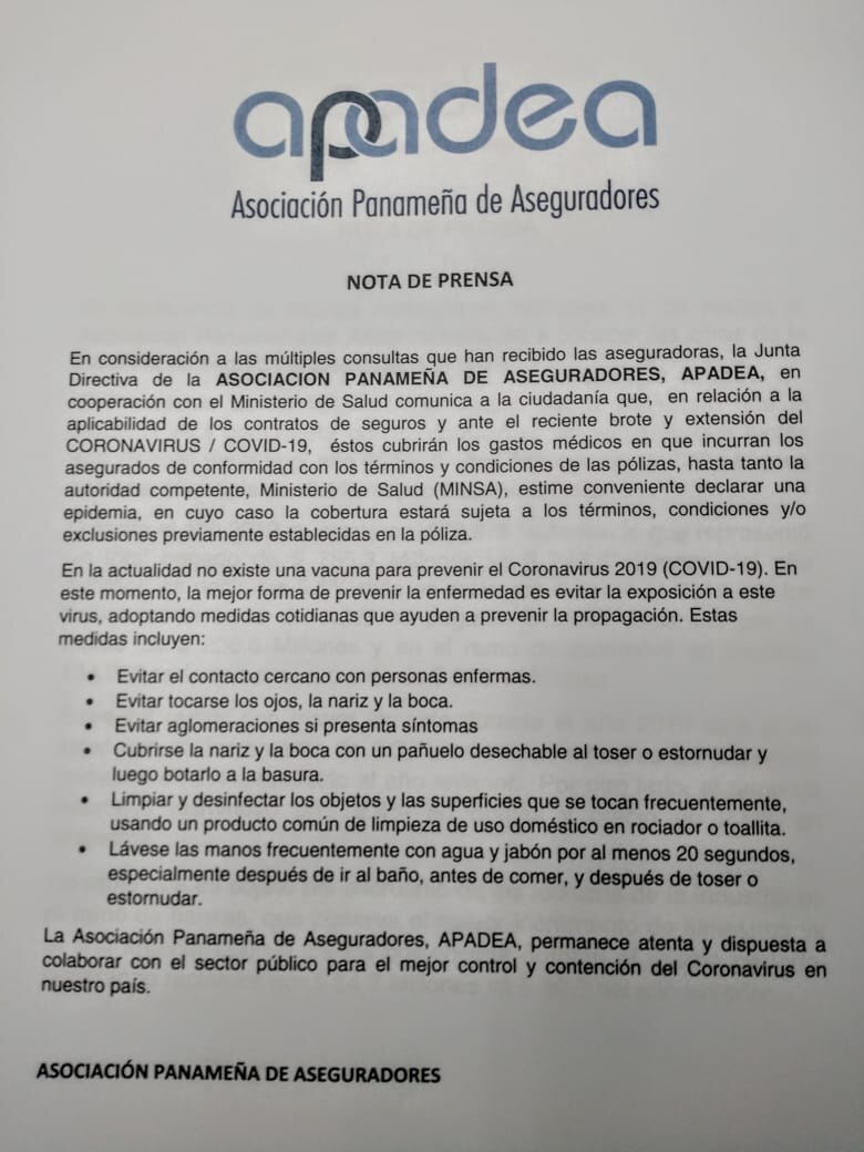 Aseguradoras temen pérdida de seguridad jurídica con anteproyecto de ley sobre coronavirus