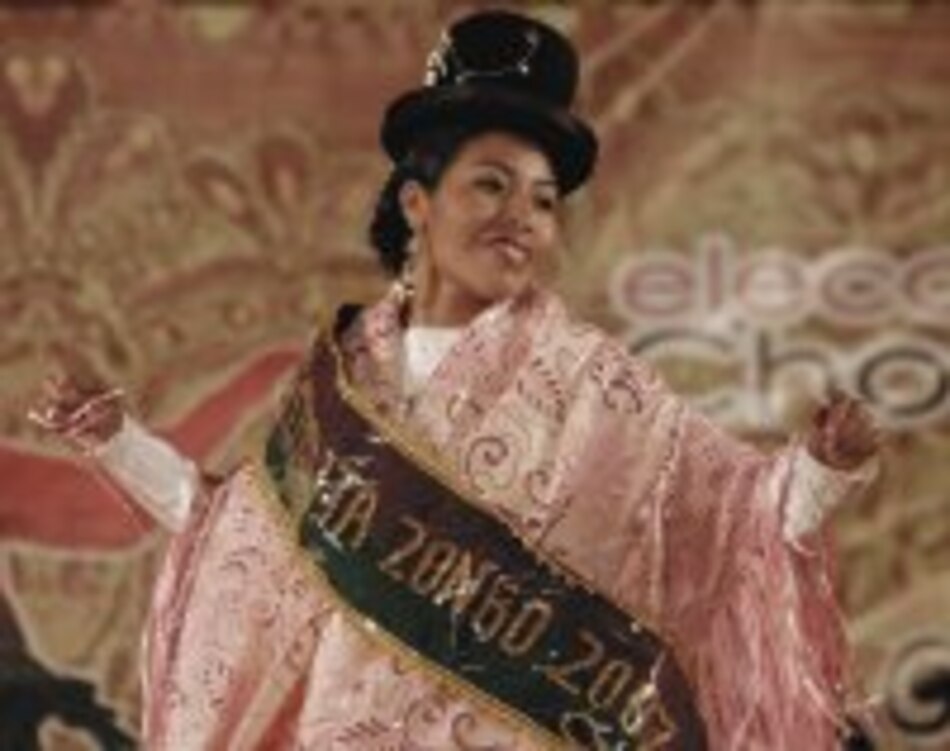 Una ‘Cholita Paceña’ falsa