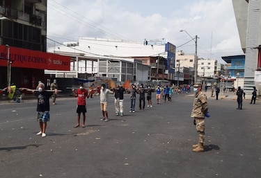 Trabajo comunitario por violar la cuarentena en La Chorrera