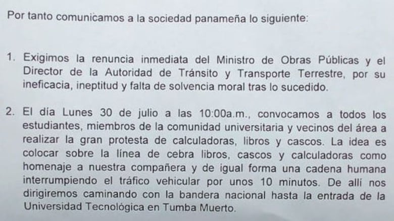 Estudiantes de la UTP anuncian protestas tras la muerte de una compañera