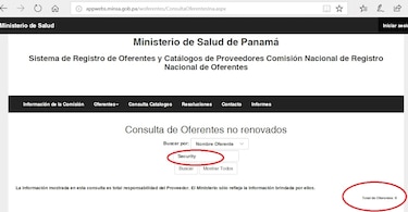 Ministerio de Salud rechazó las mascarillas y guantes de Security Equipment Inc.
