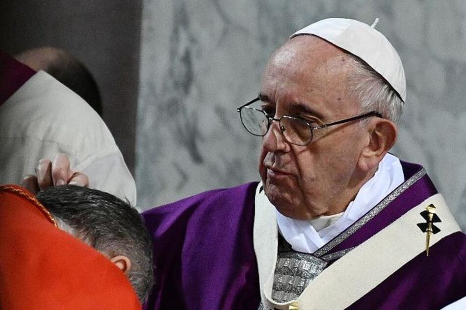 El papa Francisco celebra el Miércoles de Ceniza