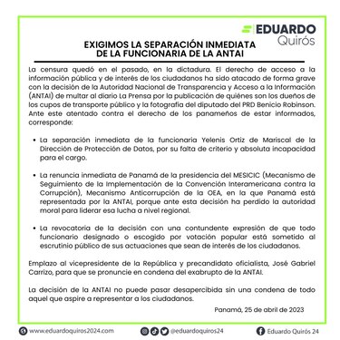 ‘Un grave precedente’, un ‘absurdo’, ‘aberrante’... las reacciones por la multa de Antai a La Prensa por la foto de Benicio Robinson