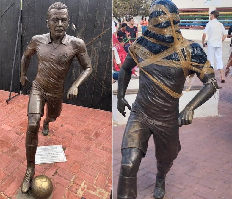 Retiran la estatua de Dani Alves en su ciudad natal