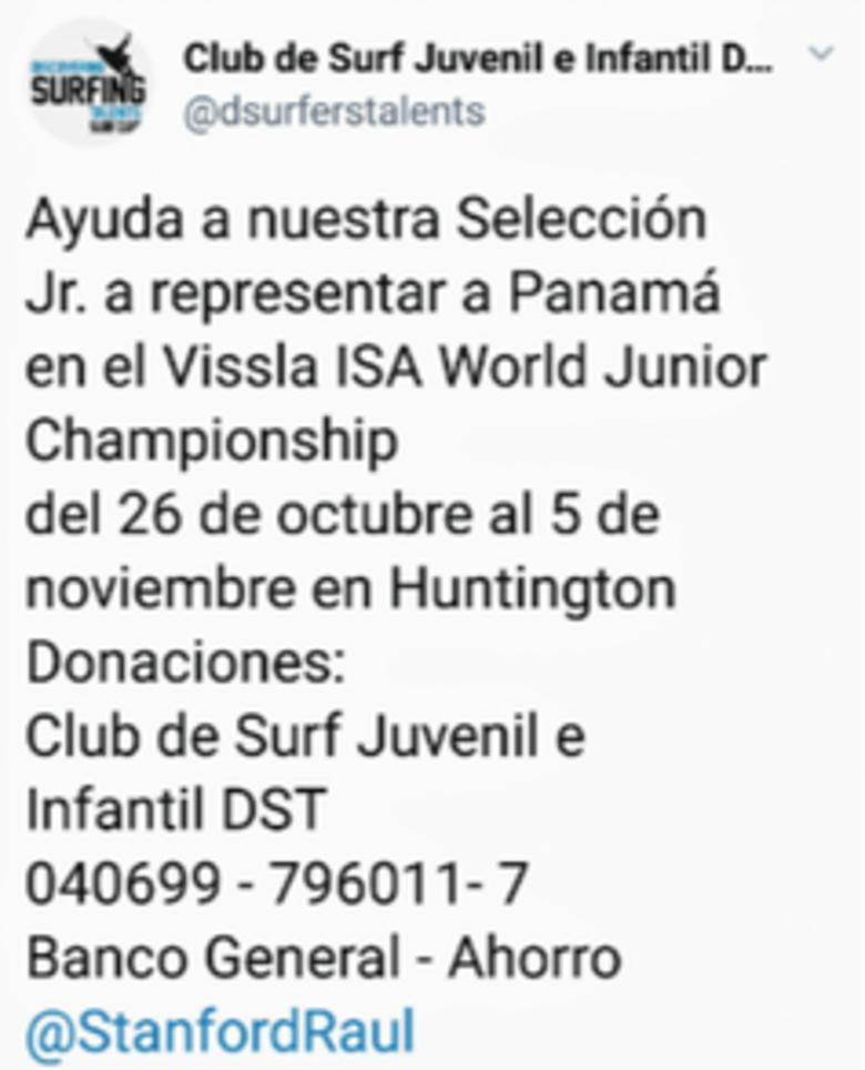 Un SOS pide equipo júnior de Panamá