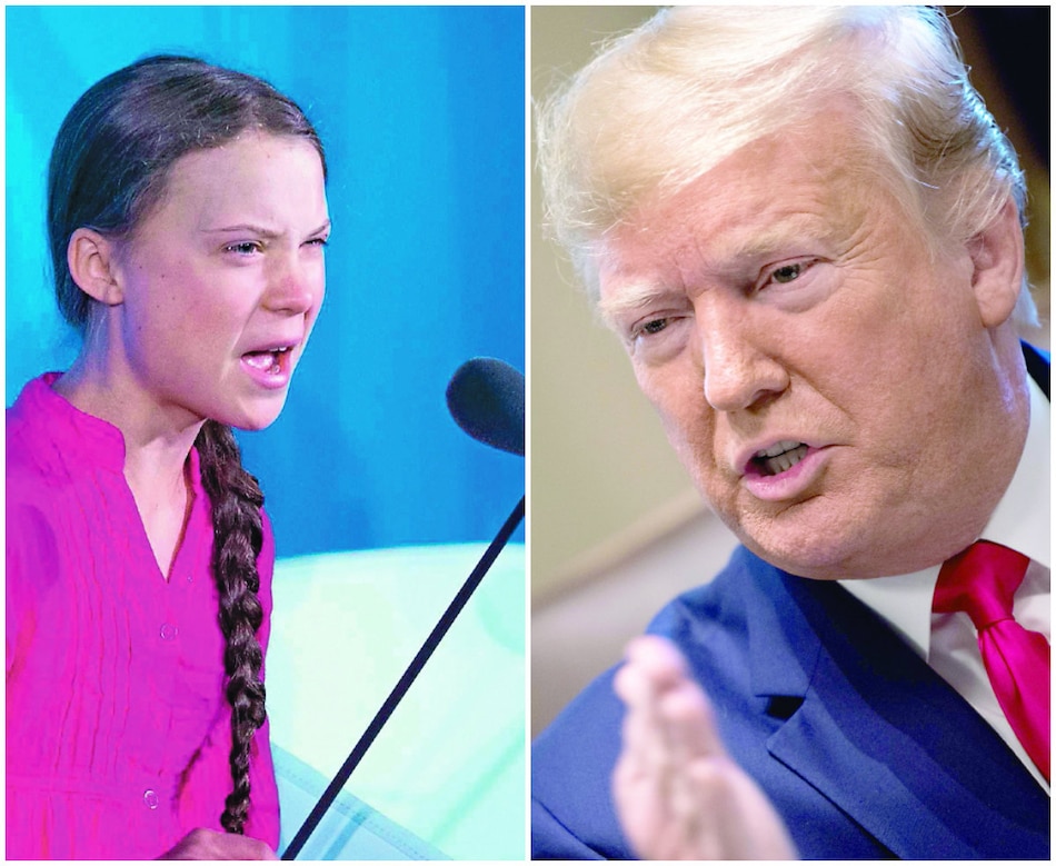 Donald Trump y Greta Thunberg, los protagonistas