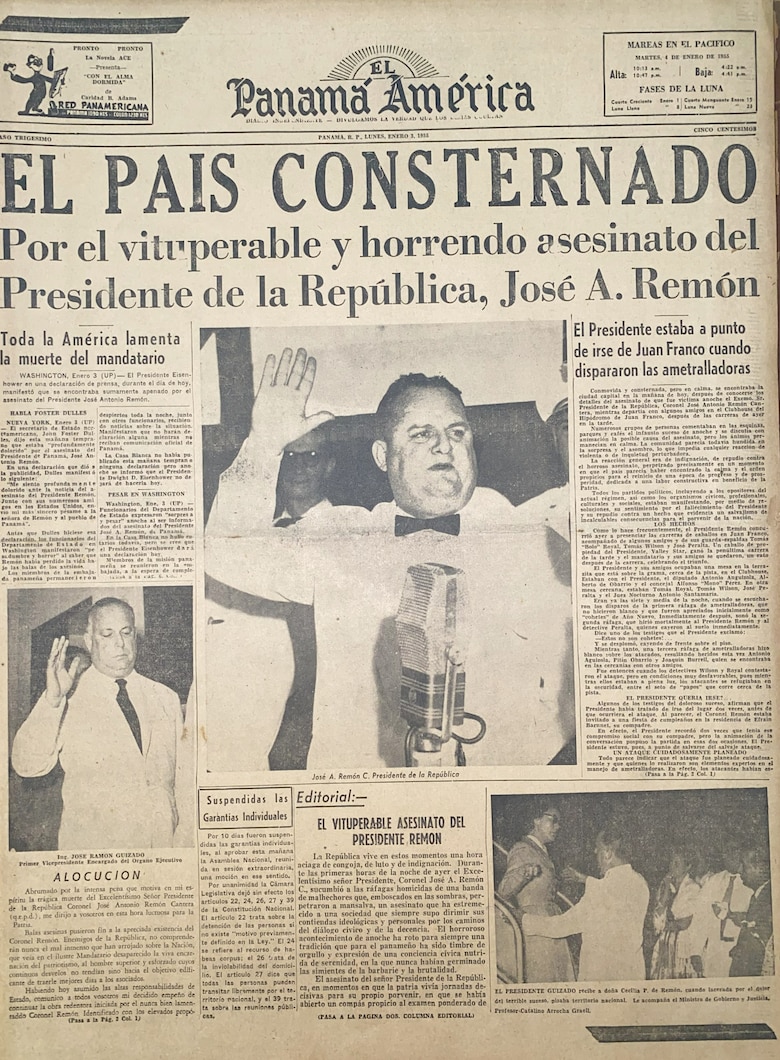 Policías, polleras y asesinato: la vida de José Antonio y el tratado Remón Eisenhower