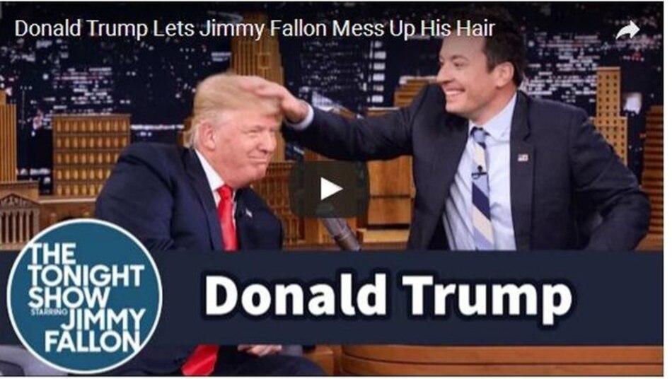 Video: Comediante Jimmy Fallon logra 'despeinar' a Donald Trump