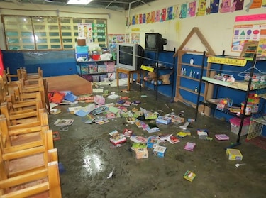 Delincuentes roban comida de niños y destruyen libros en kínder de Chiriquí