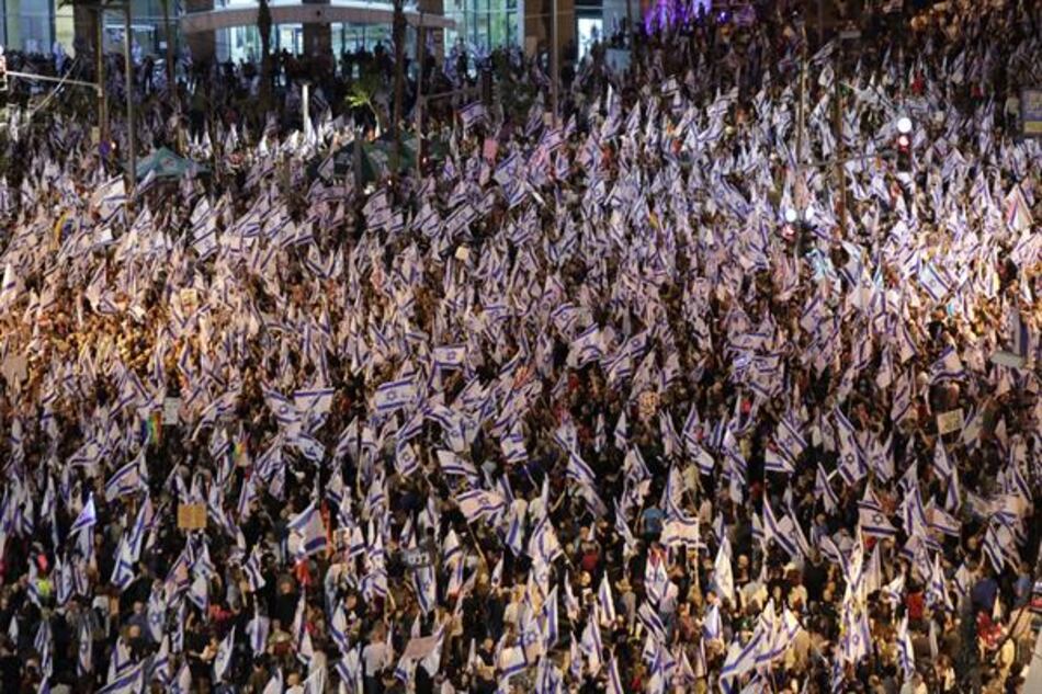 Vigésimo sábado de manifestaciones en Israel contra la polémica reforma judicial