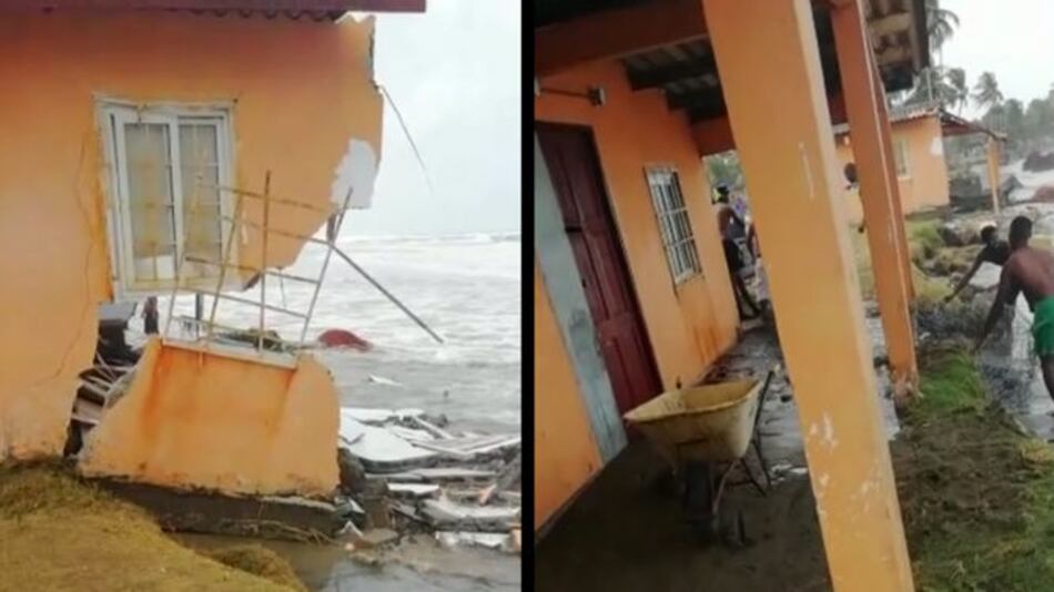 Varias viviendas afectadas por oleajes en Colón