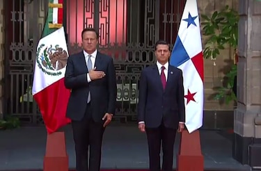 Varela es recibido en México por el presidente Enrique Peña Nieto