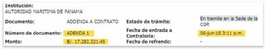 Adenda al contrato de astillero Balboa