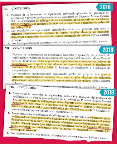 Mina de cobre causó 209 daños ambientales