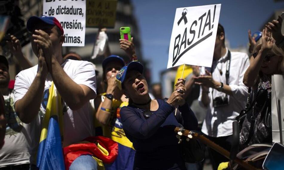 Venezolanos se manifiestan en Madrid contra el gobierno de Maduro