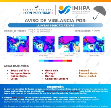 Frente frío en Panamá: Sinaproc activa vigilancia en estas regiones