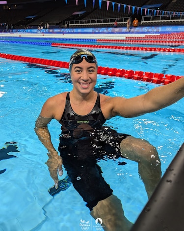 La nadadora panameña Emily Santos culminó en la sexta posición de su ‘heat’ en los Juegos Olímpicos