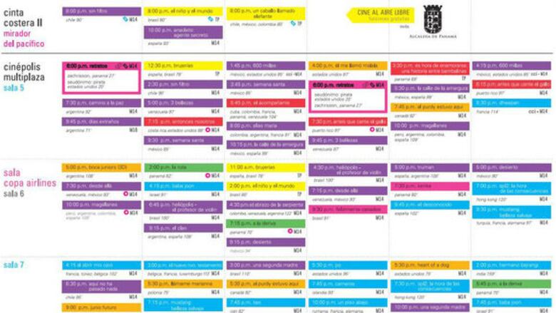 Vea aquí el horario de todas las películas del Festival Internacional de Cine de Panamá