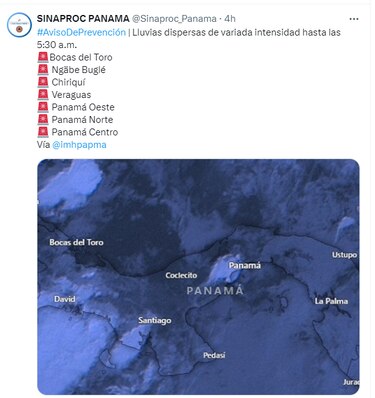 Advierten sobre lluvias dispersas con actividad eléctrica en varias zonas del país