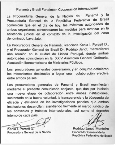 MP anuncia acuerdo con Brasil