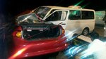 Un muerto y dos heridos en accidente entre bus y vehículo sedán