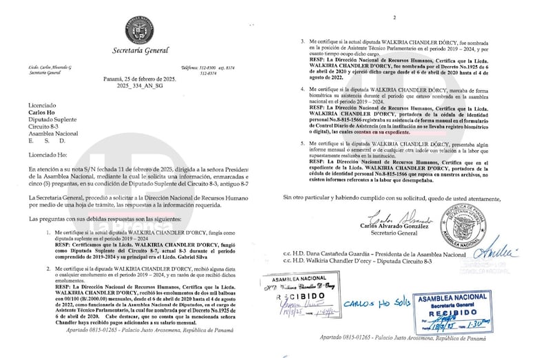 Conflicto en Vamos: Walkiria Chandler también fue asistente técnica parlamentaria con fondos de la planilla 002