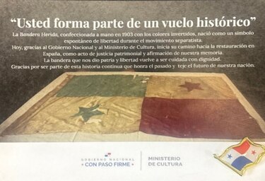 Bandera testigo de la separación de Panamá de Colombia va rumbo a España para su restauración