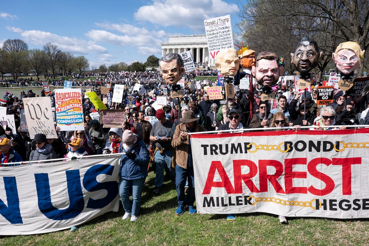 Comienzan las mayores protestas de 'No Kings' contra Trump, la guerra en Irán y el ICE